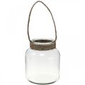 Floristik24 Lantern glass, tealight holder for hanging H16.5cm Ø14.5cm