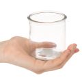 Round glass votive candle holder, clear glass, 8cm, 3 pieces | Floristik24.ie