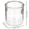 Round glass votive candle holder, clear glass, 8cm, 3 pieces | Floristik24.ie