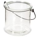 Glass hanging lantern Ø12cm