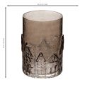 Glass tealight holder houses for table decoration 23cm | Floristik24.ie