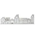 Floristik24 Decorative row of houses with tealight holders, Advent decoration, 68cm