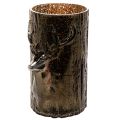 Glass tealight holder with