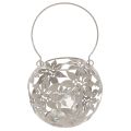 Wind light metal hanging decoration decorative lantern gray Ø14cm H13cm | Floristik24.ie