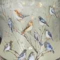 Glass tealight holder with bird and snowflake motif, 8cm, 2 pieces | Floristik24.ie