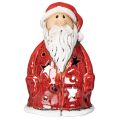 Santa Claus decorative figure as a tealight holder with stars, table decoration, 15cm | Floristik24.ie