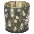 Glass tealight holder with