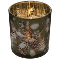 Glass tealight holder with