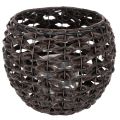 Floristik24 Lantern braided black, brown summer decoration Ø31cm H25cm