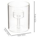 Glass lantern with raised tea light holder 11cm | Floristik24.ie