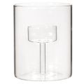 Glass lantern with raised tea light holder 11cm | Floristik24.ie