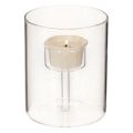 Glass lantern with raised tea