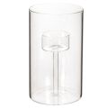 Floristik24 Glass candle holder with insert for pillar candles 15cm 2pcs