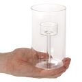 Glass candle holder with insert for pillar candles 15cm 2pcs | Floristik24.ie
