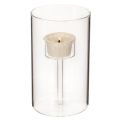 Glass candle holder with