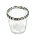 Floristik24 Tealight glass antique with metal rim Ø6cm H6cm 4pcs