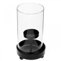 Floristik24 Lantern Glass Tealight Holder Metal Black H18cm