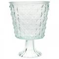 Floristik24 Lantern glass with base clear Ø13.5cm H18cm table decoration outdoor