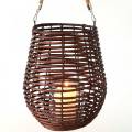 Floristik24 Decorative lantern, candle decoration with handle, lantern in basket Ø23cm H27cm