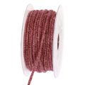 Floristik24 Wool thread with wire felt cord mica purple Ø5mm 33m