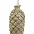 Floristik24 Christmas tree decorations cones gold glitter 11cm 4pcs