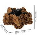 Pine cone planter, star shape, 30cm | Floristik24.ie