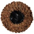 Round pine cone pot as a