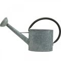 Metal Watering Can Garden Decor Vintage Silver Gray L53cm H29cm