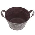Floristik24 Zinc bowl Ø18.5cm H10.5cm washed purple