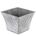 Floristik24 Zinc pot with diamond pattern, H15cm