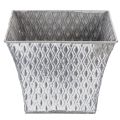 Zinc pot with diamond pattern,