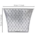 Zinc pot with diamond pattern, H15cm | Floristik24.ie
