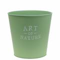 Floristik24 Flower pot zinc Art of Nature mint green Ø17.5cm H15cm