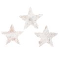Floristik24 Birch stars mini 2cm - 2.5cm whitewashed 150 pcs