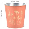 Flower pot Apricot planter metal Ø11.5cm H11.5cm | Floristik24.ie