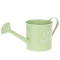 Floristik24 Flower pot, decorative watering can, mint green zinc planter, Ø16.5cm