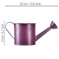 Decorative watering can, purple metal planter, Ø13.5cm H12.5cm | Floristik24.ie