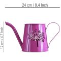 Decorative Watering Can, Purple Metal, Boho Design, Dandelion Design, 12cm High, 2 Pieces | Floristik24.ie