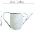 Decorative Watering Can Vintage Metal White Blue 32x11x18cm Decorative Accessory | Floristik24.ie
