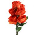 Floristik24 Decorative roses orange 32cm 6pcs