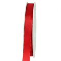Floristik24 Gift and decoration ribbon red 15mm 50m