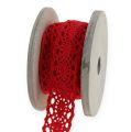 Floristik24 Ribbon lace red 20mm x 2m 2pcs