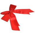 Decorative bow, red bow with gold trim – Elegant Christmas decoration, 4cm wide, 15×21cm, 2 pieces | Floristik24.ie