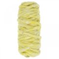 Floristik24 Felt cord with wire cord wool yellow pastel 20m