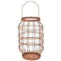 Floristik24 Garden lantern, metal, rusted finish, handle, vintage, Ø19.5cm