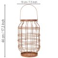 Garden lantern, metal, rusted finish, handle, vintage, Ø19.5cm | Floristik24.ie