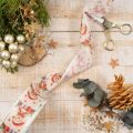 Gift ribbon bear with Santa hat and gifts 40mm 15m | Floristik24.ie