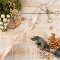Gift ribbon with gold bows 15mm 18m | Floristik24.ie