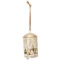 Bell with winter village motif