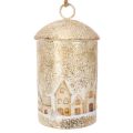 Bell with winter village motif